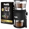 Kaffe Electric Burr Coffee Grinder (5.5oz) - Conical Burr - 25 Adjustable Coarseness Levels - Matte Black - Cleaning Brush Included