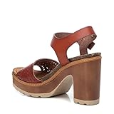 Suela antideslizante Refresh 79724, Sandalia con talón Mujer, Camel, 37 EU
