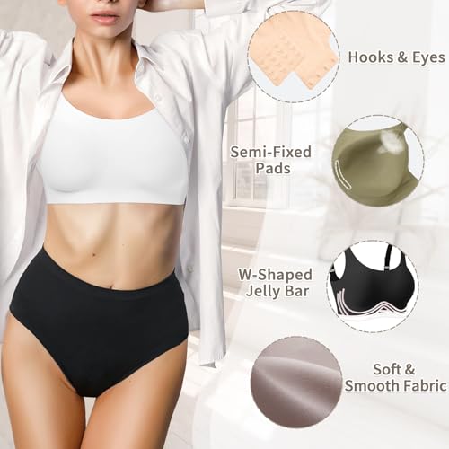 Image of Wireless Bras for Women No Underwire Seamless Full Coverage Comfortable Everyday Bra with Medium Support