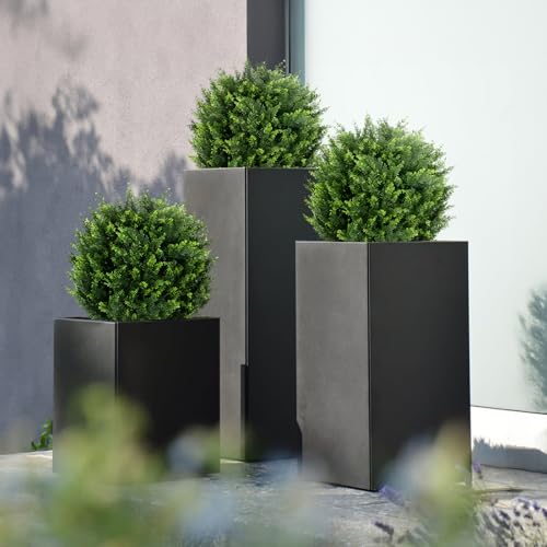Arbusto artificial de cedro de 22" en pack de 2 topiarios decorativos 5