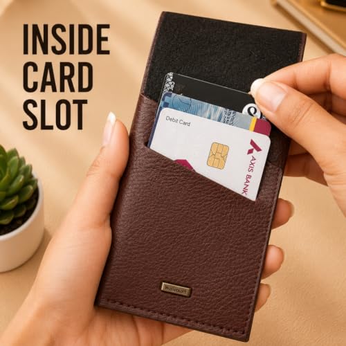 WALLETKART Store WALLETKART Slim Card Holder Wallet Brown - Image 7