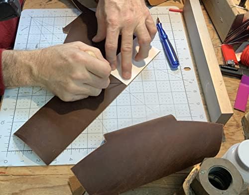 Genuine Leather Sheets for Leather Crafts - Full Grain Buffalo Leather Squares- Great for Jewelry, Leather Wallets, Arts & Crafts  Includes 3 Sheets (12x12")(30 x 30 cm)+ Leather Cord (36")