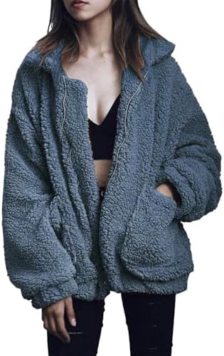 PRETTYGARDEN Women's Fashion Winter Coats Sherpa Fleece Faux Fur Shearling Oversized Trendy Jackets Warm Outerwear Clothing