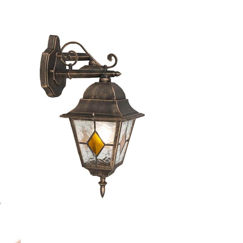 Qazqa - Smart Vintage Outdoor wall Lantern Bronze incl. WiFi A60 - Antigua Garden- - Country - LED E27 | 1 Light - Steel Outdoor wall Light - Suitable for