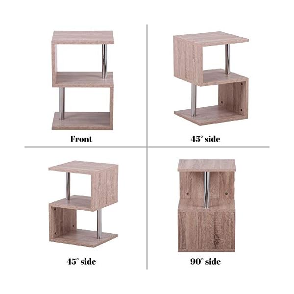 GOLDFAN Coffee Table Bedside Table Sofa Side End Table Small Bookcase Bookshelf for Living Room Bedroom and Office - Image 6
