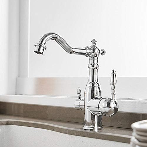 Robinet de cuisine chromé à 3 voies au design élégant et durable