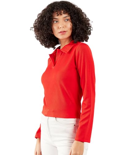 Image of Athena Lifestyle Green Regular Sleeves Solid Casual Top