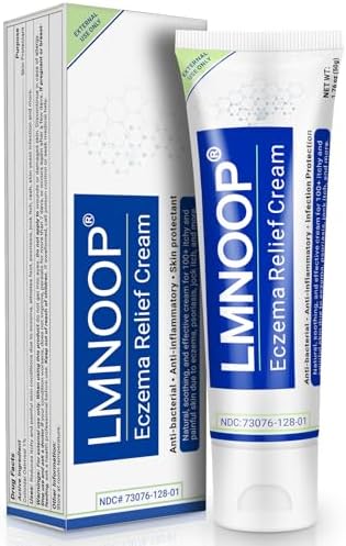 LMNOOP Eczema Cream, Maximum Strength Treatment Ointment for Rash, Psoriasis, Dermatitis, Urticaria, Jock Itch, Fungal Infection, Anti-Itch, Relief for Sensitive, Irritated Skin 1.76oz