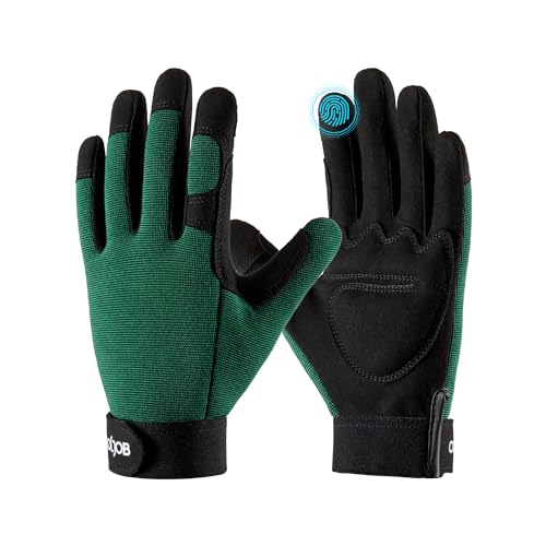 COOLJOB Thorn Proof Garden Gloves with Touchscreen...