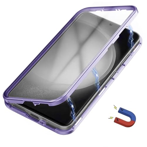 Yoursea Carcasa del teléfono Samsung Galaxy Note 20 Ultra, Parachoques metálicos de absorción magnética de protección Completa, Tapa de Vidrio Templado Delantera y Trasera, con Cerradura de Seguridad