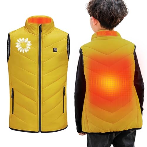 2024 Upgraded Heated Vest for Boys Girls Heated Jacket USB Charging Body Warmer with 3 Heated Levels Heated Waistcoat
