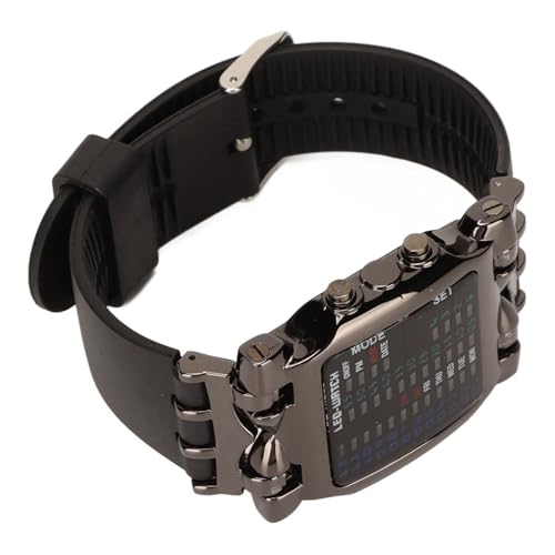 Dioche Binario LedReloj Digital LED Binario con Forma de Cangrejo para Niños y Hombres: Correa de Silicona única, Cronometraje Preciso, Pantalla Colorida, Diseño Elegante