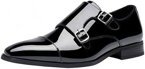 Image of Jousen Dress Shoes for Men Monk Strap Loafers for Men