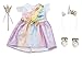Zapf Creation 832028 BABY born Fantasy Deluxe Prinzessin 43 cm Puppenkleidung Feen- Puppenoutfit bestehend aus Kleid und Schuhen. Inkl. Haarreif mit Pins und Zepter