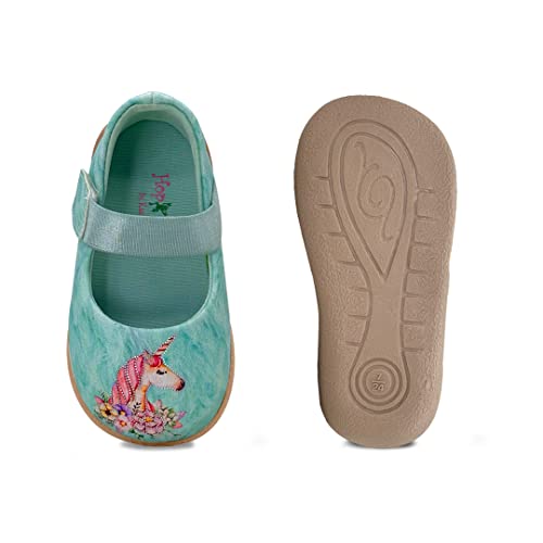 Image of KazarMax Hopits Sea Green Shimmer Unicorn Ballerina For Baby Girls- 9-12 Months - Ballet