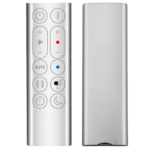 1PC New Replacement Fan Remote Control Suitible for Dyson AM Series HP04 HP05 HP06 HP09 Air Purifier Heater Purifier Heater Bladeless Fan Non-metallic material Bladeless Silver Batteries Excluded