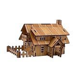 MPIUET 3D Puzzles for Adults, Log Cabin DIY Wooden House Model Kits for Adults to Build, Country Cottage Building Model, 3D Jigsaw Brain Teaser Puzzle, Dollhouse (GJFD)