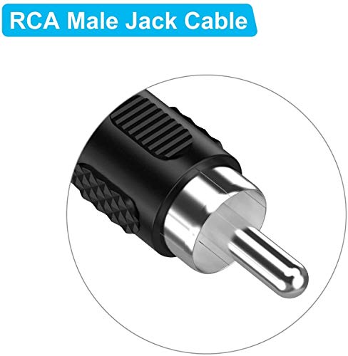 Rca To Bare Wire Cable, (2 Pack 22Awg 6.6 Ft) Replacement Rca Male Plug Jack Connector Adapter To Bare Wire Open End Audio Video Rca Cable For Repair #TOP1