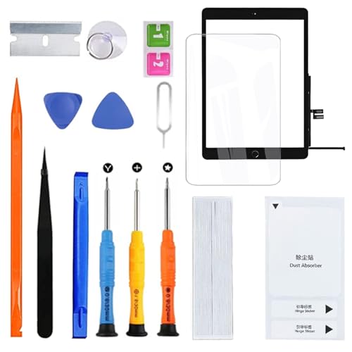 HLYGZX Touch Screen für iPad 9 2021 10.2 Zoll Digitizer Touchscreen für iPad 9th Gen A2603 A2604 Schwarz mit Home Button Reparatur Kit (Kein LCD)