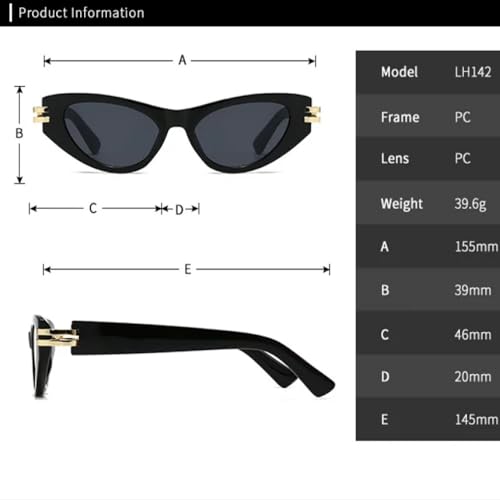 Lunettes de soleil œil de chat vintage pour look d'été sexy - 2