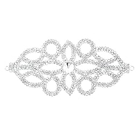 6 Rghe Argento Fore Nastro Damante Rotolo Crstallo Falso Nastro d Strass per Festa