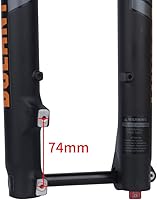 Vista 6 de BOLANY 27.529 pulgadas Horquilla de suspensión de bicicleta 1.339 in Puntos de 1-18 pulgadas Dirección rectacónico Doble hombro a través del eje