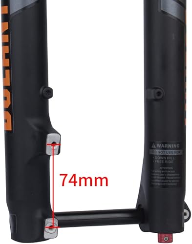 Miniatura 6 de BOLANY 27.529 pulgadas Horquilla de suspensión de bicicleta 1.339 in Puntos de 1-18 pulgadas Dirección rectacónico Doble hombro a través del eje