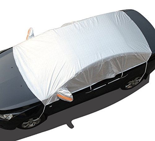 Kadooria Safe View Half Car Cover Top Waterproof/Windproof/Dustproof/Windshield Cover Snow Winter Summer (Sedan 3Xl) #TOP6