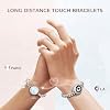 TOTWOO Soulmate Long Distance Touch Bracelet for Couples, Vibration & Light up for Love Couples Bracelets | Long Distance Unique Relationship Gifts for Girlfriend Bluetooth Pairing Jewelry