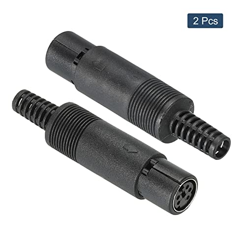 PATIKIL S-Video DIN hembra mini 5 pines pack 2 miniatura 3