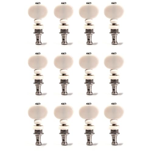 Abaodam 12 Pcs String Friction Tuners Parts for Ukulele Plastic Button Tuning Pegs Key Tuner Tuning Machines