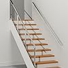 ZALNVEY 9Ft Industrial Metal Stairs Handrail Kit, Sturdy Wall Mount 304 ...