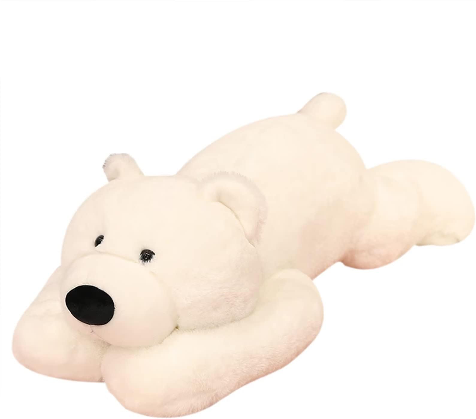 GHTMONY Polar Bear Stuffed Animals Plush Toys, Cute Plushies Adorable Squishy Hugging Body Pillow for Sleeping Christmas Birthday Gift for Boys Girls Baby Toddler Kids Adults
