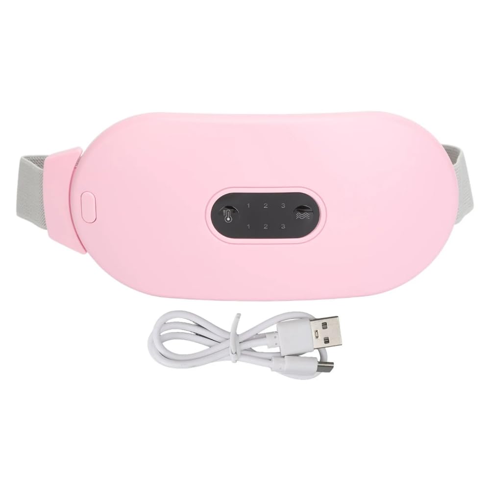 Perioden Wärmegürtel, Elektrischer Menstruations Wärmegürtel mit 6 Temperatur Einstellbar und Vibrationsmodi, Wärmegürtel Periode Linderung von Rücken, Bauch und Magenschmerzen