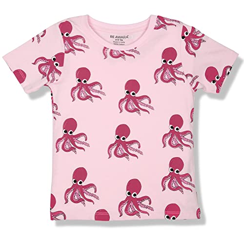 Image of Be Awara Kids Printed Half Sleeves T-shirt & Shorts Clothing Sets, 100% Cotton Soft Unisex Cord Set, Comfortable Wear for Kids With Cool Prints, Everyday Casual Wear for Boys & Girls