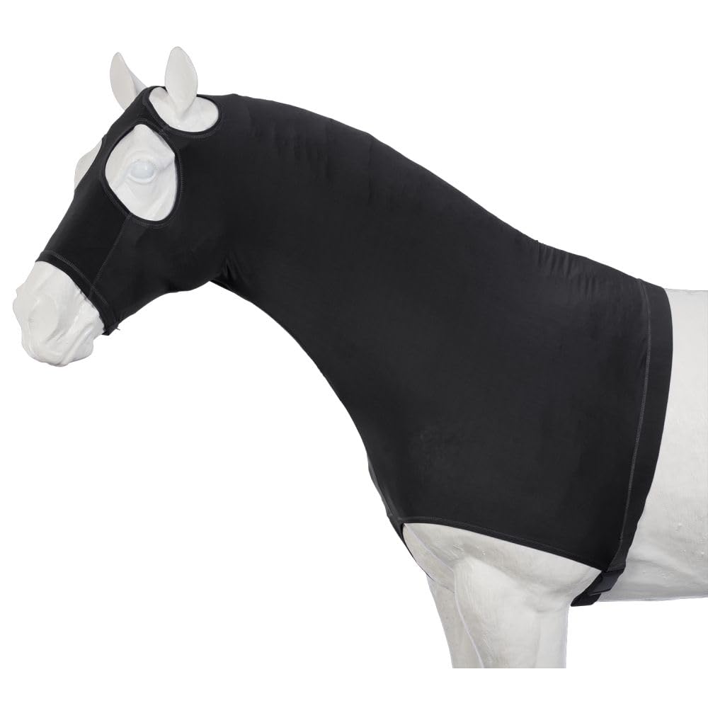Tough 1 Spandex Mane Stay Hood, Black, Large