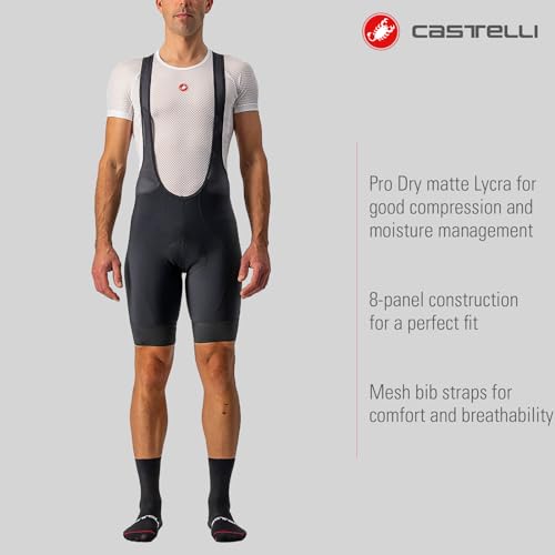 Castelli Bermuda masculina Entrata para ciclismo de estrada e cascalho - Preto - 3GG