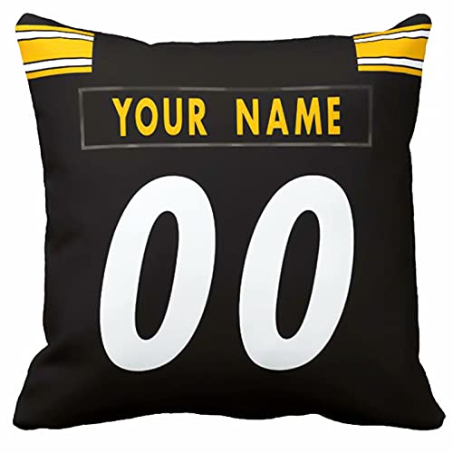 Image of ANTKING Throw Pillow 2 Pack with Custom Name and Number Personalized Gift for Men Women Boys