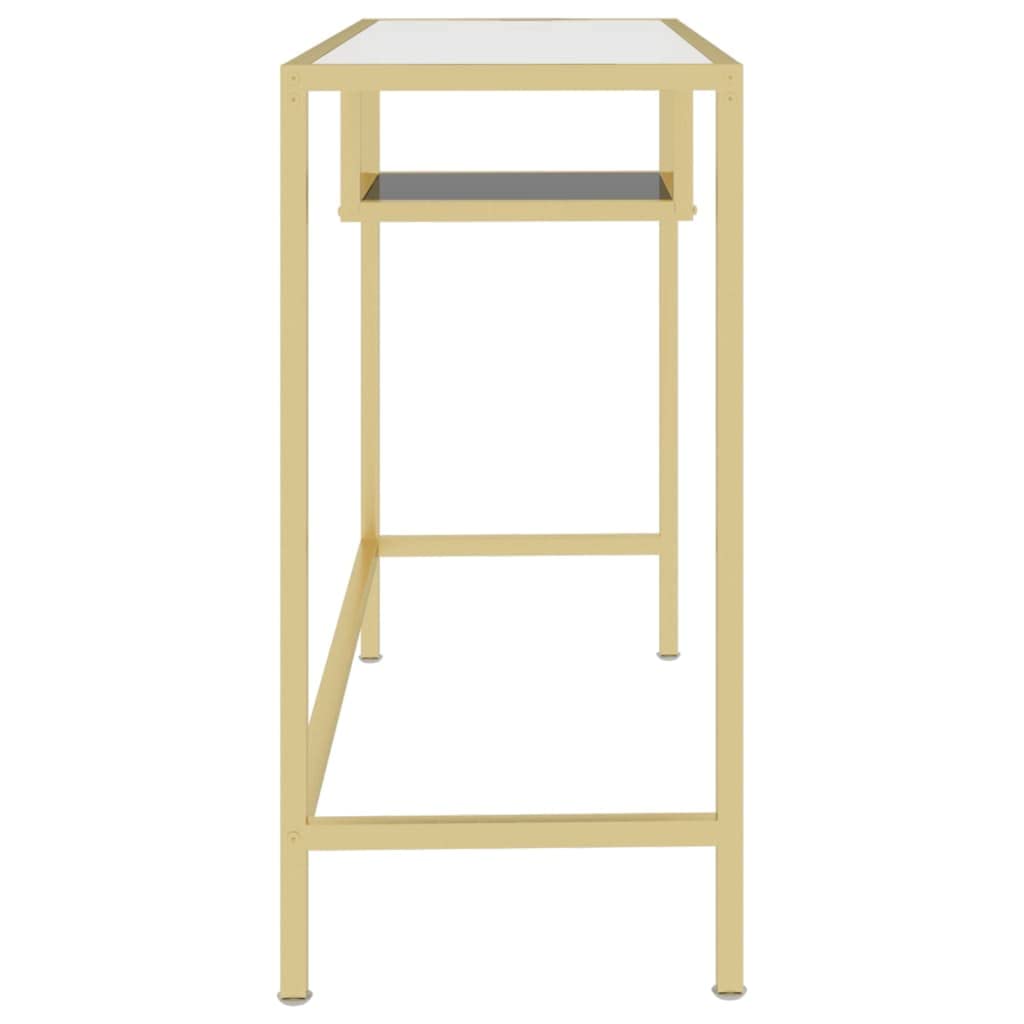 Furniture Select - Escritorio para ordenador (cristal templado, 100 x 36 x 74 cm), transparente