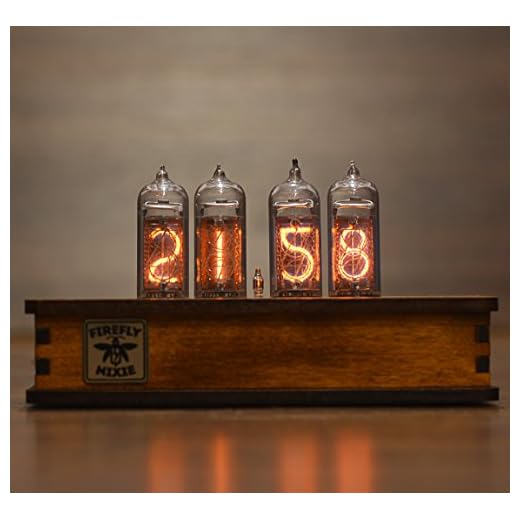 Nixie Tube Clock with New and Easy Replaceable IN-14 Nixie Tubes - Motion Sensor - Visual Effects - Gift Idea - Premium Gift Packaging