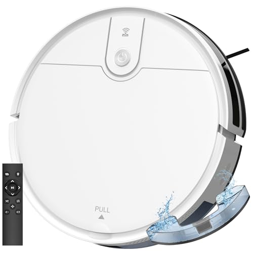 Roboter Staubsauger und Wischmopp Kombination, 2-in-1-Wischroboter Staubsauger, WLAN/App/Fernbedienung, starke...