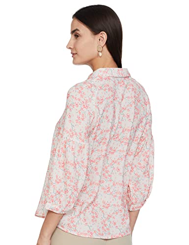 Image of Amazon Brand - Eden & Ivy Women Crepe 3 /4 Sleeve Regular Fit Shirt (Available in Plus Sizes)