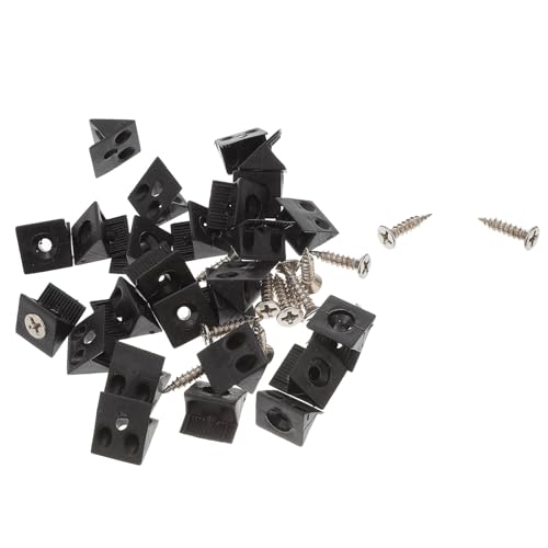 Toddmomy 100個 家具用プラスチック字型コーナーブレース 耐錆ネジ付き 棚 引き出し補強 修理用固定具 簡単取り付けでチェストや衣装棚のたる