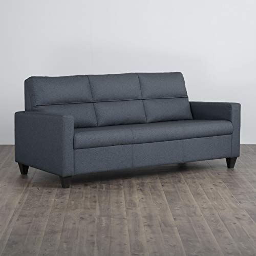 Image of Home Centre Helios Clary Blue 3-Seater Sofa - 173Cm (Polyester, Pine Wood) - 3 Seater
