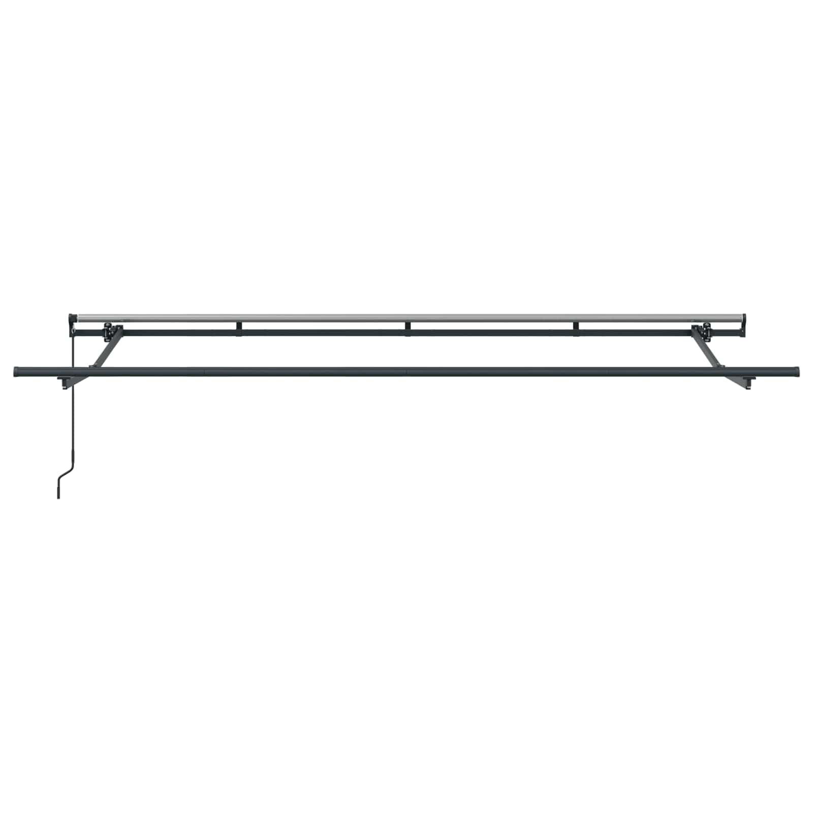 Markiza zwijana kremowa 350x200 cm z poliestru i aluminium do ogrodu i tarasu, zapewniająca cień i prywatność.