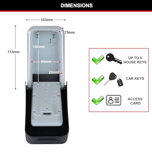 Caja fuerte para llaves de pared extragrande Master Lock 5426EURD 7