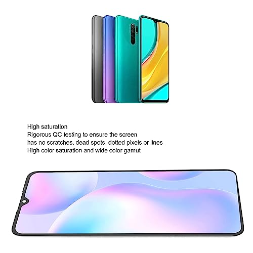 Rankomu LCD-skärm 6,5" ersättning för Redmi 9, högupplöst pekskärm