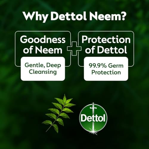 Image of Dettol Neem Bathing Soap Bar With Pure Neem Oil, 75G (Buy 3 Get 1 Free), Combo Offer On Bath Soap