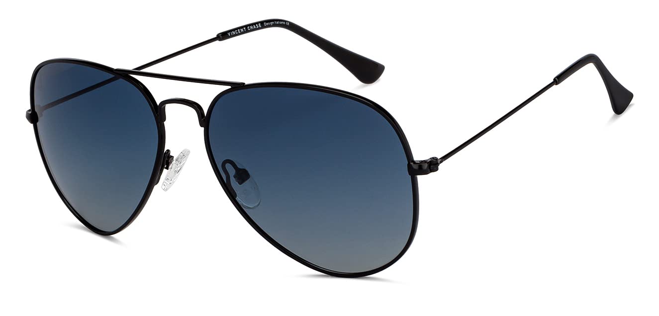 VINCENT CHASE EYEWEARBy Lenskart | Full Rim Pilot Sunglasses| Polarized And 100% Uv Protected | Men & Women