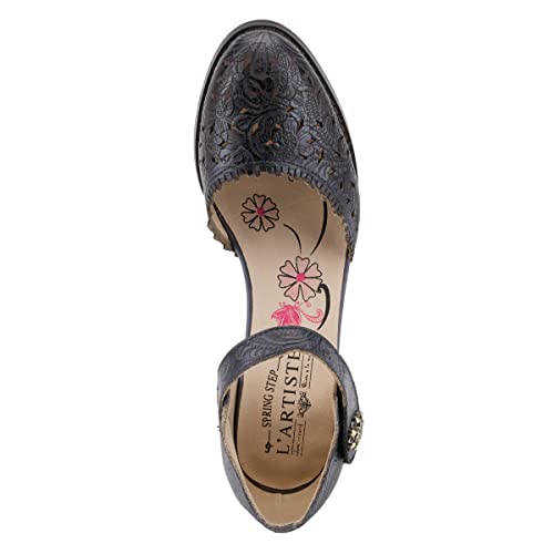 Spring Step L'Artiste Visionary Pump Shoes for Women | French Inspired Hand Painted Leather D'Orsay High Heels for Women with Ankle Strap3